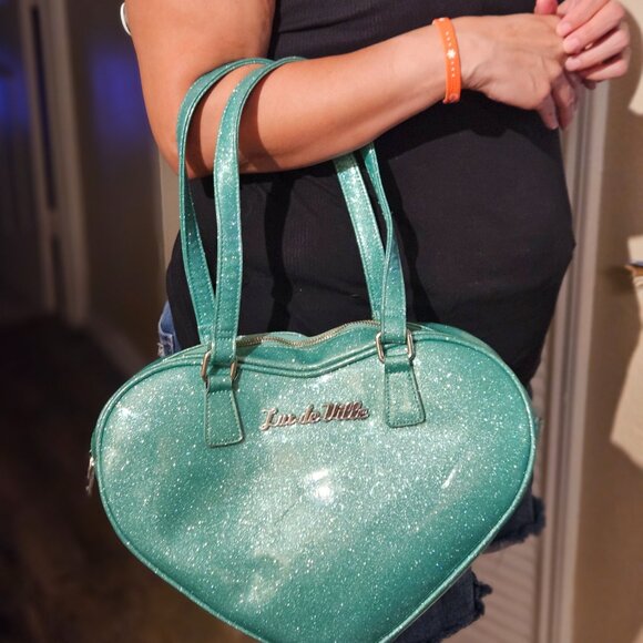 Lux de Ville Sweet Heart Tote Mermaid Blue - Picture 5 of 5